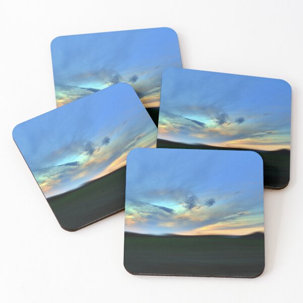 Item preview, Orange Blue Coloured Sunrise Sunset Village Sky designed and sold by pyzap.