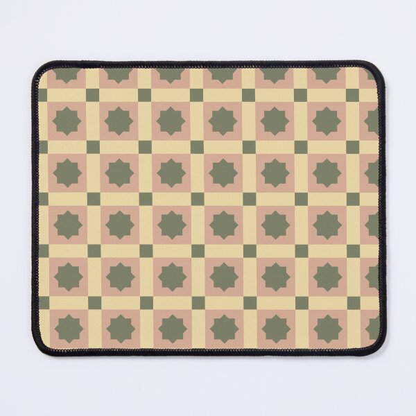 Item preview, Beige Olive Cream Green Star Square Cross Classic Geometry Retro Timeless Pattern designed and sold by PenguinForests.