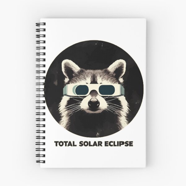 Artikelvorschau, Totale Sonnenfinsternis 2024 lustiger Waschbär entworfen und verkauft von TomFrontierArt.
