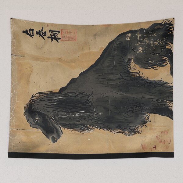 Item preview, Afghan Hound Dog Portrait Edo Period Japan Style designed and sold by Cuddlythopia.
