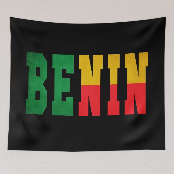 Item preview, Benin Country Flag Typography designed and sold by TravelWish.