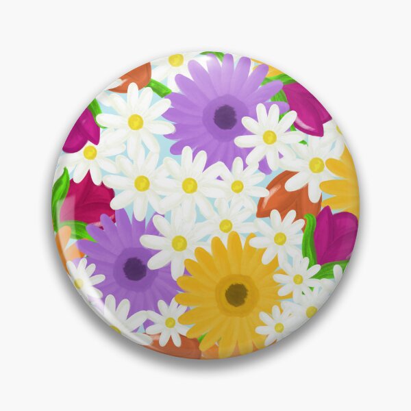 Item preview, Bright colourful floral designed and sold by DEWEYandSKY.