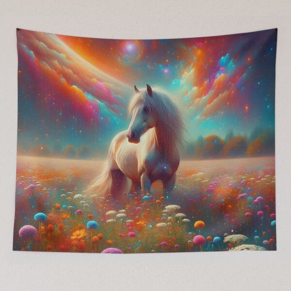 Item preview, Horse in a flower meadow designed and sold by Pferde-Fanshop.