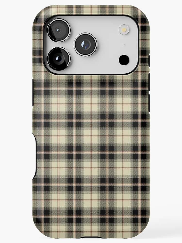 Thumbnail 1 of 4, iPhone Case, cream plaid pattern designed and sold by TrPatternLab.