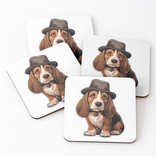Artikelvorschau, Niedlicher Basset-Welpe // Basset-Welpe süßes Design // Gentleman-Hund, niedliche Welpen-Haustier-Bandanas, Welpe süßer Hund Poster entworfen und verkauft von SMARTKIT DESIGNAGENCY.