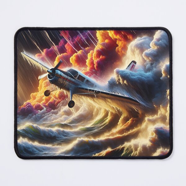 Item preview, Aircraft battling storm print designed and sold by Random Designs.