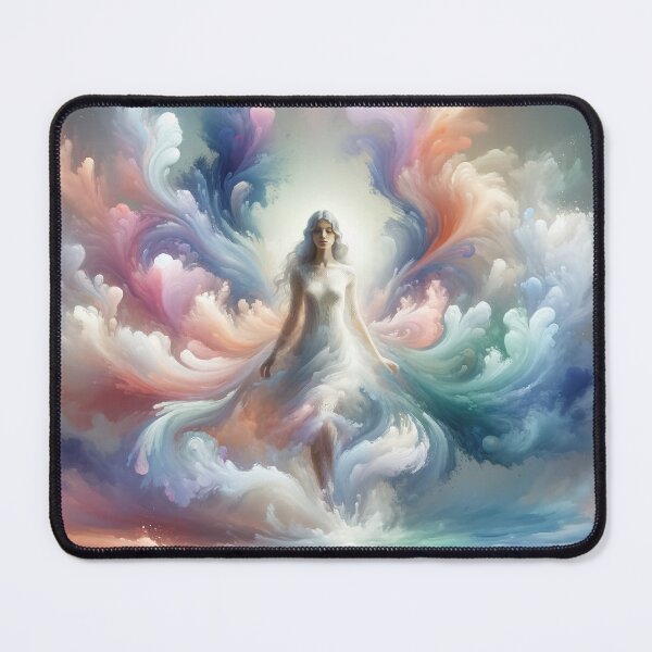 Item preview, Woman surrounded by swirling watercolor paints, creating an aura around her body designed and sold by AndreaMart.