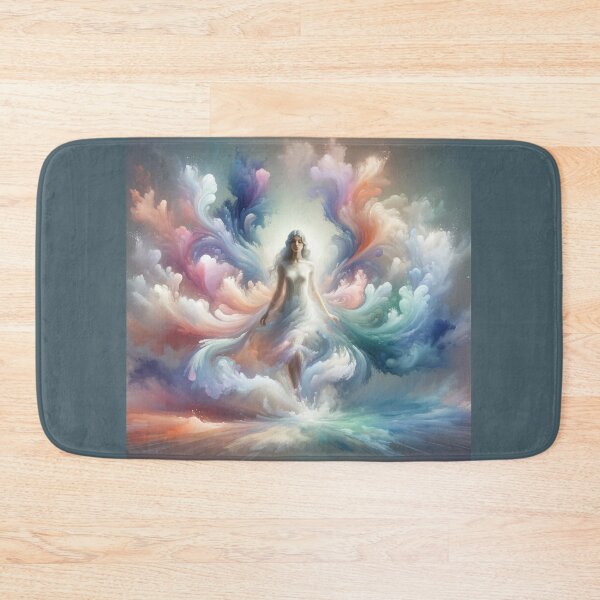 Item preview, Woman surrounded by swirling watercolor paints, creating an aura around her body designed and sold by AndreaMart.