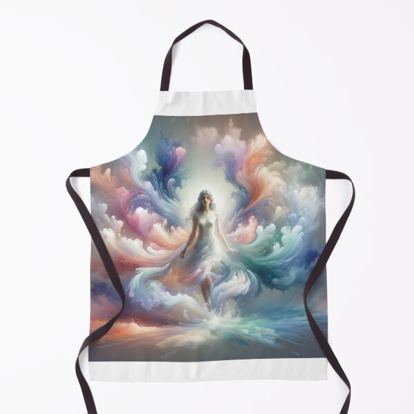 Item preview, Woman surrounded by swirling watercolor paints, creating an aura around her body designed and sold by AndreaMart.