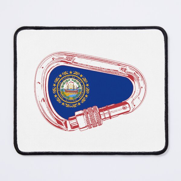 Item preview, New Hampshire Flag Climbing Carabiner designed and sold by Esskay Designs.