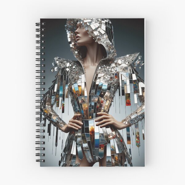 Item preview, Woman whose clothing is made of mirror fragments, reflecting various aspects of the surrounding world designed and sold by AndreaMart.