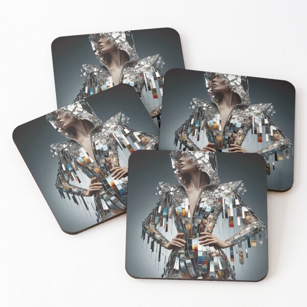 Item preview, Woman whose clothing is made of mirror fragments, reflecting various aspects of the surrounding world designed and sold by AndreaMart.