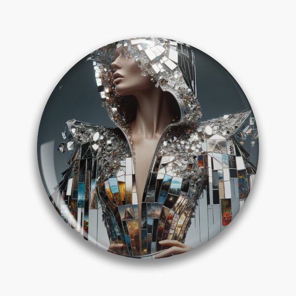 Item preview, Woman whose clothing is made of mirror fragments, reflecting various aspects of the surrounding world designed and sold by AndreaMart.