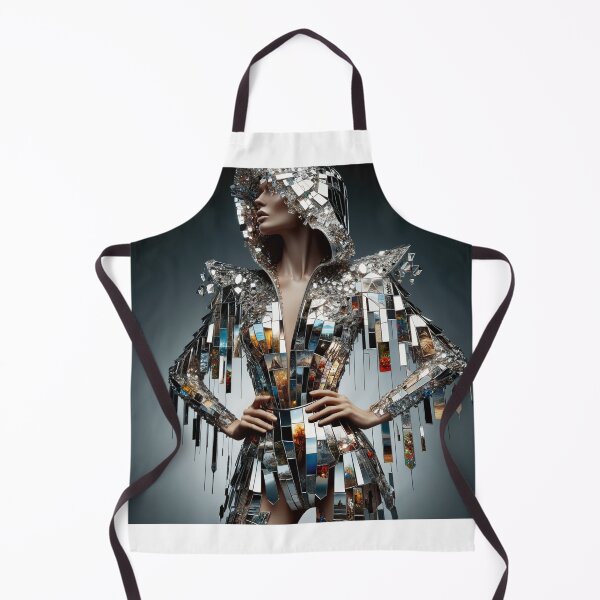 Item preview, Woman whose clothing is made of mirror fragments, reflecting various aspects of the surrounding world designed and sold by AndreaMart.