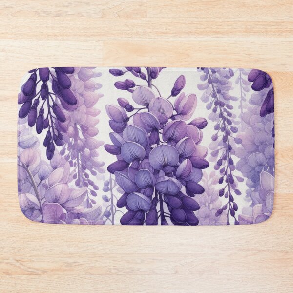 Item preview, purple wisteria in bloom, watercolor designed and sold by asbno19.
