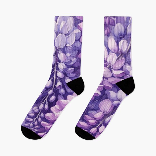 Item preview, purple wisteria in bloom, watercolor designed and sold by asbno19.