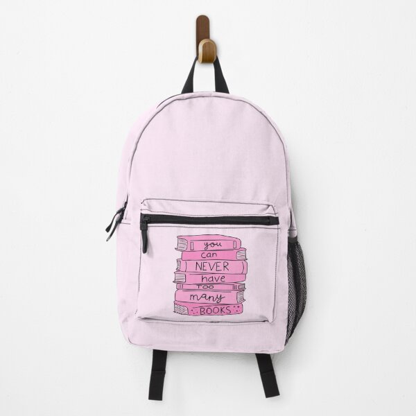 Item preview, You can never have too many books - pink book quote designed and sold by Cre8iveCat.
