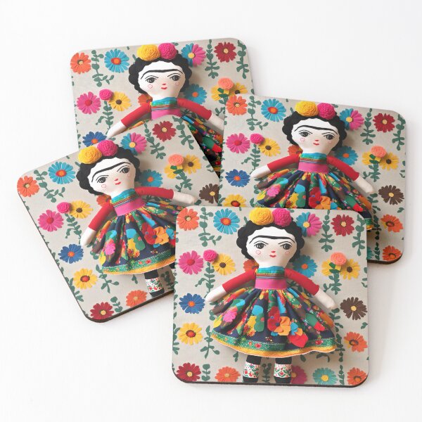Item preview, Frida Kahlo rag doll designed and sold by Joanne Walsh.