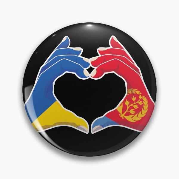 Item preview, Eritrea Eritrean Ukraine Ukrainian Love Heart Peace designed and sold by FlagX.