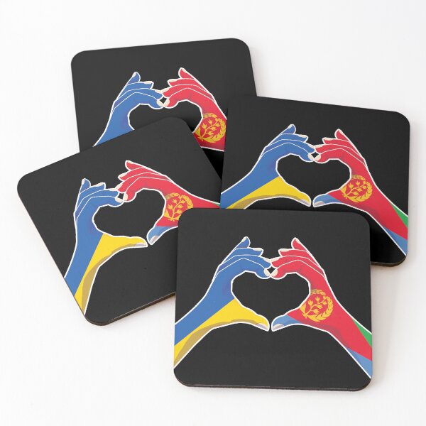 Item preview, Eritrea Eritrean Ukraine Ukrainian Love Heart Peace designed and sold by FlagX.