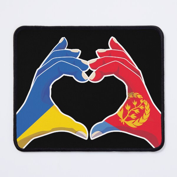 Item preview, Eritrea Eritrean Ukraine Ukrainian Love Heart Peace designed and sold by FlagX.