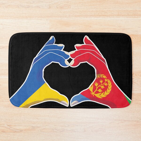 Item preview, Eritrea Eritrean Ukraine Ukrainian Love Heart Peace designed and sold by FlagX.