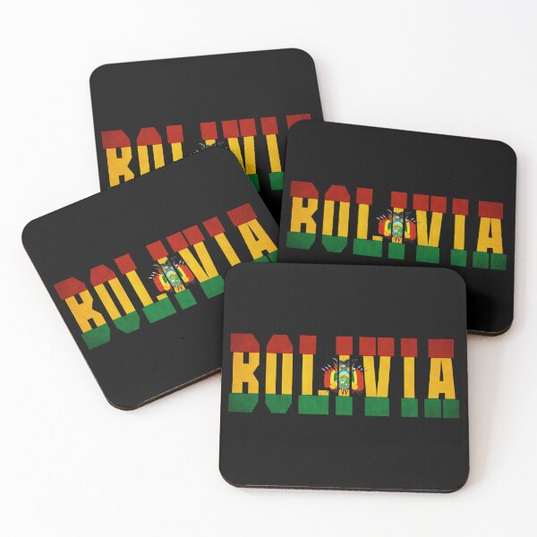Item preview, Bolivia Country Flag Typography designed and sold by TravelWish.