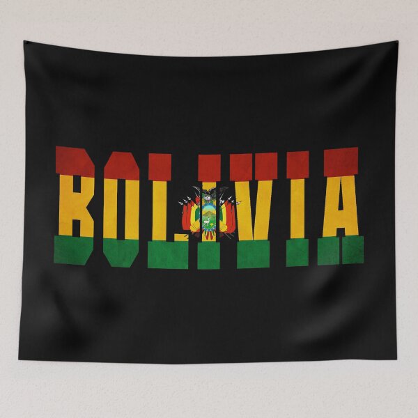 Item preview, Bolivia Country Flag Typography designed and sold by TravelWish.