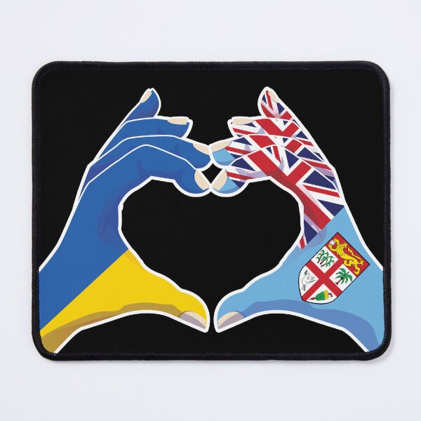 Item preview, Fiji Fijian Ukraine Ukrainian Love Heart Peace designed and sold by FlagX.