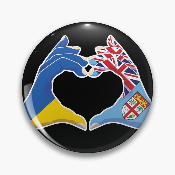 Item preview, Fiji Fijian Ukraine Ukrainian Love Heart Peace designed and sold by FlagX.