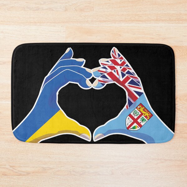 Item preview, Fiji Fijian Ukraine Ukrainian Love Heart Peace designed and sold by FlagX.