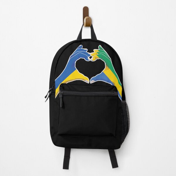 Item preview, Gabon Gabonese Ukraine Ukrainian Love Heart Peace designed and sold by FlagX.