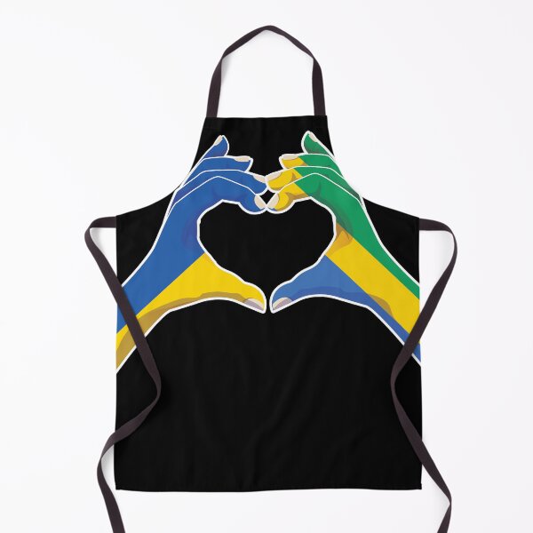 Item preview, Gabon Gabonese Ukraine Ukrainian Love Heart Peace designed and sold by FlagX.