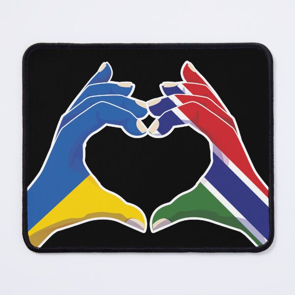 Item preview, Gambia Gambian Ukraine Ukrainian Love Heart Peace designed and sold by FlagX.