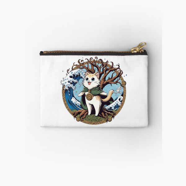 Item preview, Kawaii Viking Cat Norse Mythology Celtic Knot designed and sold by TomFrontierArt.