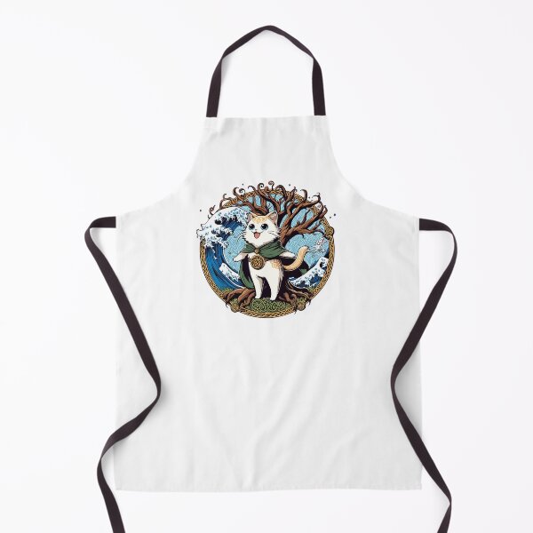 Item preview, Kawaii Viking Cat Norse Mythology Celtic Knot designed and sold by TomFrontierArt.