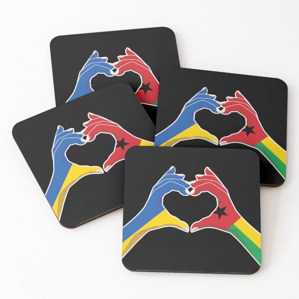 Item preview, Guinea-Bissau Bissau-Guinean Ukraine Ukrainian Love Heart Peace designed and sold by FlagX.