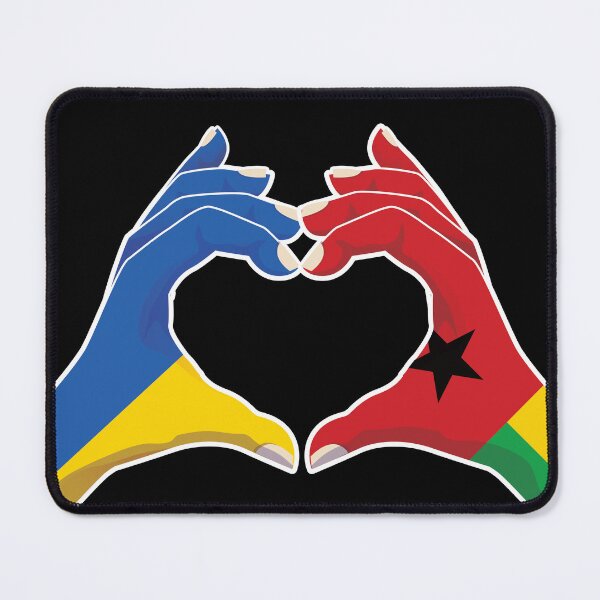 Item preview, Guinea-Bissau Bissau-Guinean Ukraine Ukrainian Love Heart Peace designed and sold by FlagX.