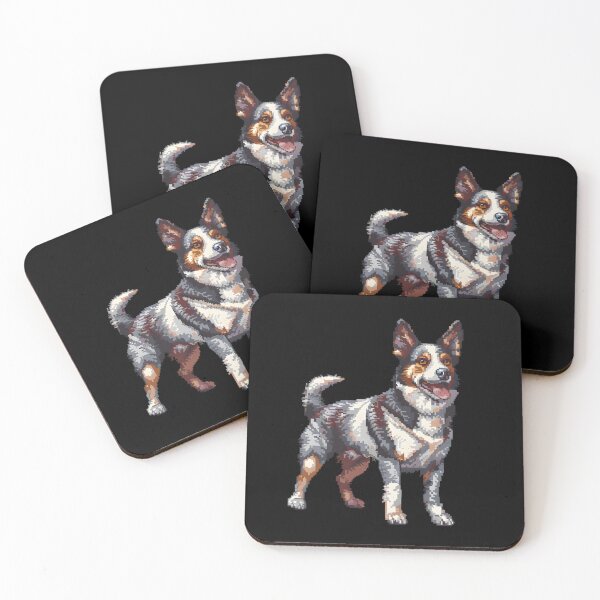 Aperçu de l'œuvre Pixel Portrait Australian Cattle Dog créée et vendue par CUTEDOGGIEZ.