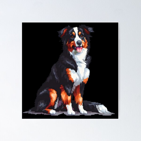 Artikelvorschau, Pixel Australian Shepherd entworfen und verkauft von CUTEDOGGIEZ.