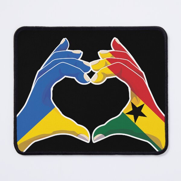 Item preview, Ghana Ghanaian Ukraine Ukrainian Love Heart Peace designed and sold by FlagX.