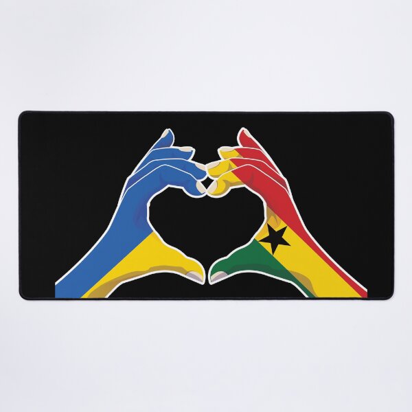 Item preview, Ghana Ghanaian Ukraine Ukrainian Love Heart Peace designed and sold by FlagX.