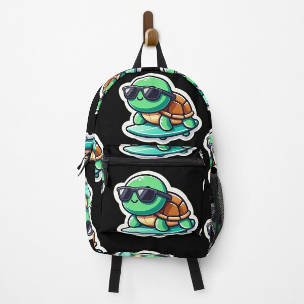 Item preview, Cool Kawaii Surfing Turtle with sunglasses designed and sold by BeardedTree.