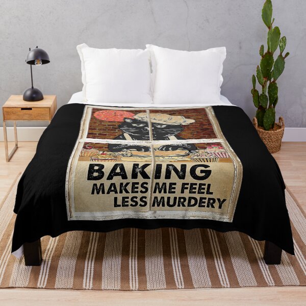 Item preview, Black Cat Baking Makes Me Feel less merdery designed and sold by SameeraDammeyer.
