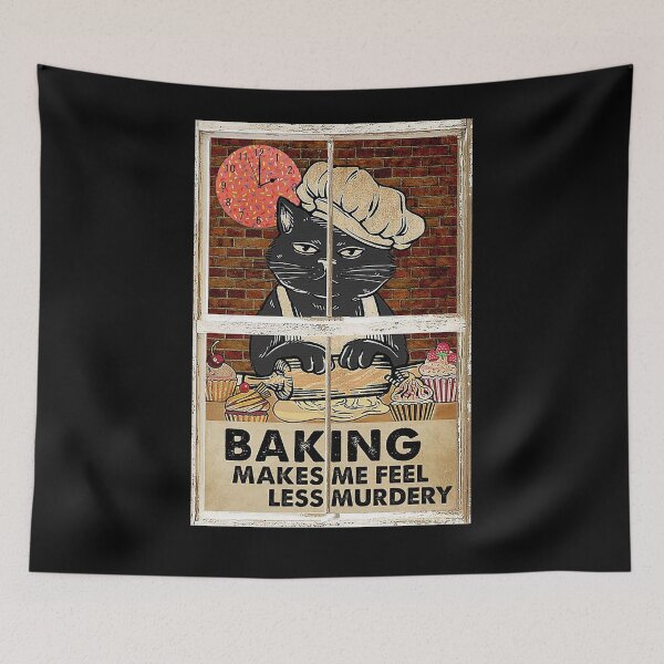 Item preview, Black Cat Baking Makes Me Feel less merdery designed and sold by SameeraDammeyer.