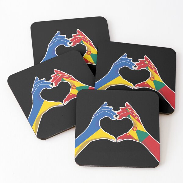 Item preview, Grenada Grenadian Ukraine Ukrainian Love Heart Peace designed and sold by FlagX.
