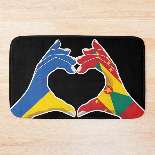 Item preview, Grenada Grenadian Ukraine Ukrainian Love Heart Peace designed and sold by FlagX.