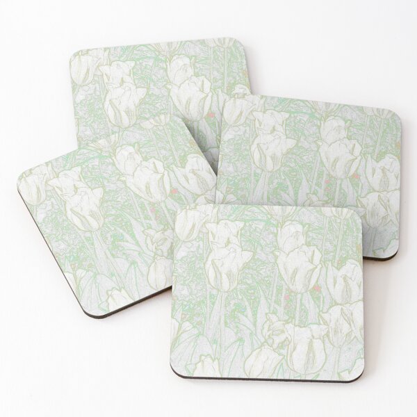 Item preview, Stylized tulips, yellow & green designed and sold by crumbs-of-life.
