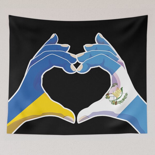 Item preview, Guatemala Guatemalan Ukraine Ukrainian Love Heart Peace designed and sold by FlagX.