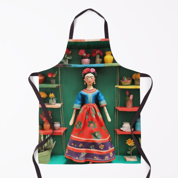 Item preview, Frida Kahlo doll blue and red designed and sold by Joanne Walsh.